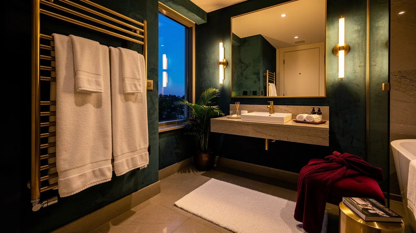 14 Hotel Bathroom Towel and Lighting Tricks That Look Expensive