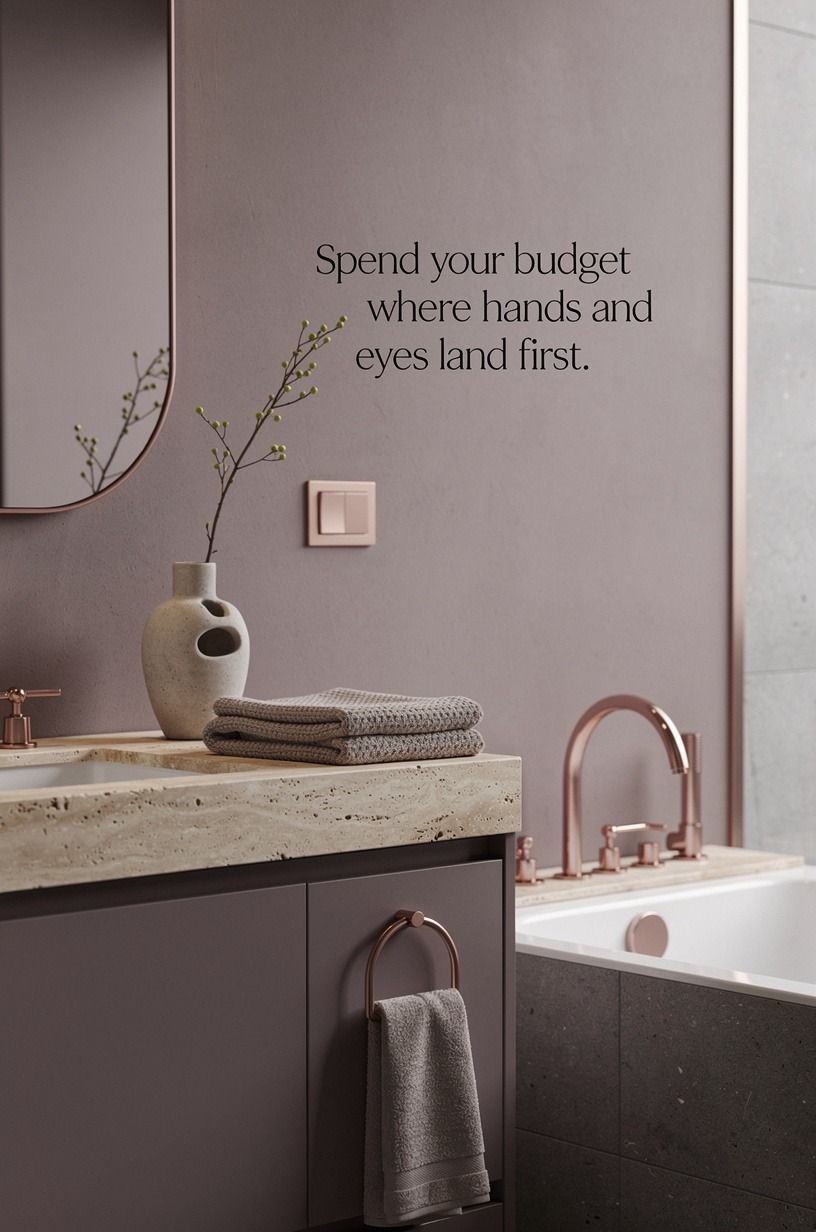 Spend your budget where hands and eyes land first