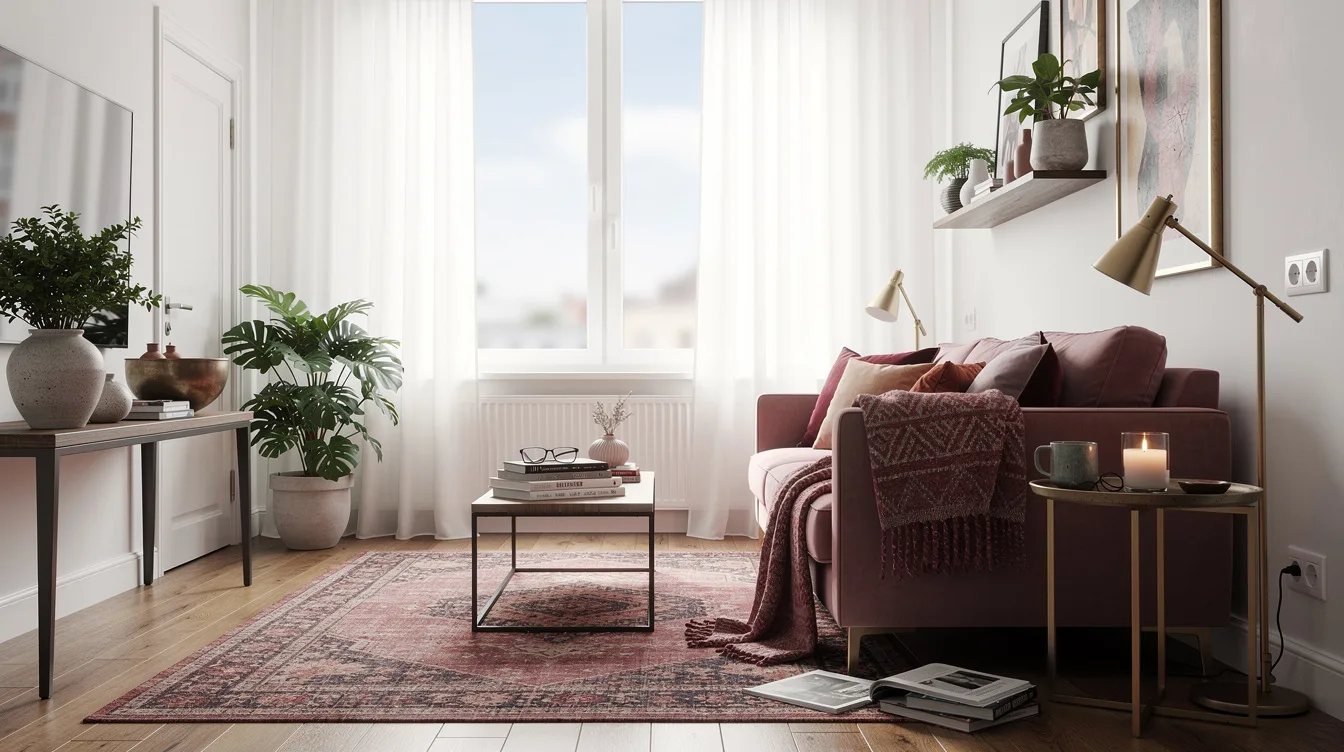 Pull the Sofa's Front Legs Onto the Rug