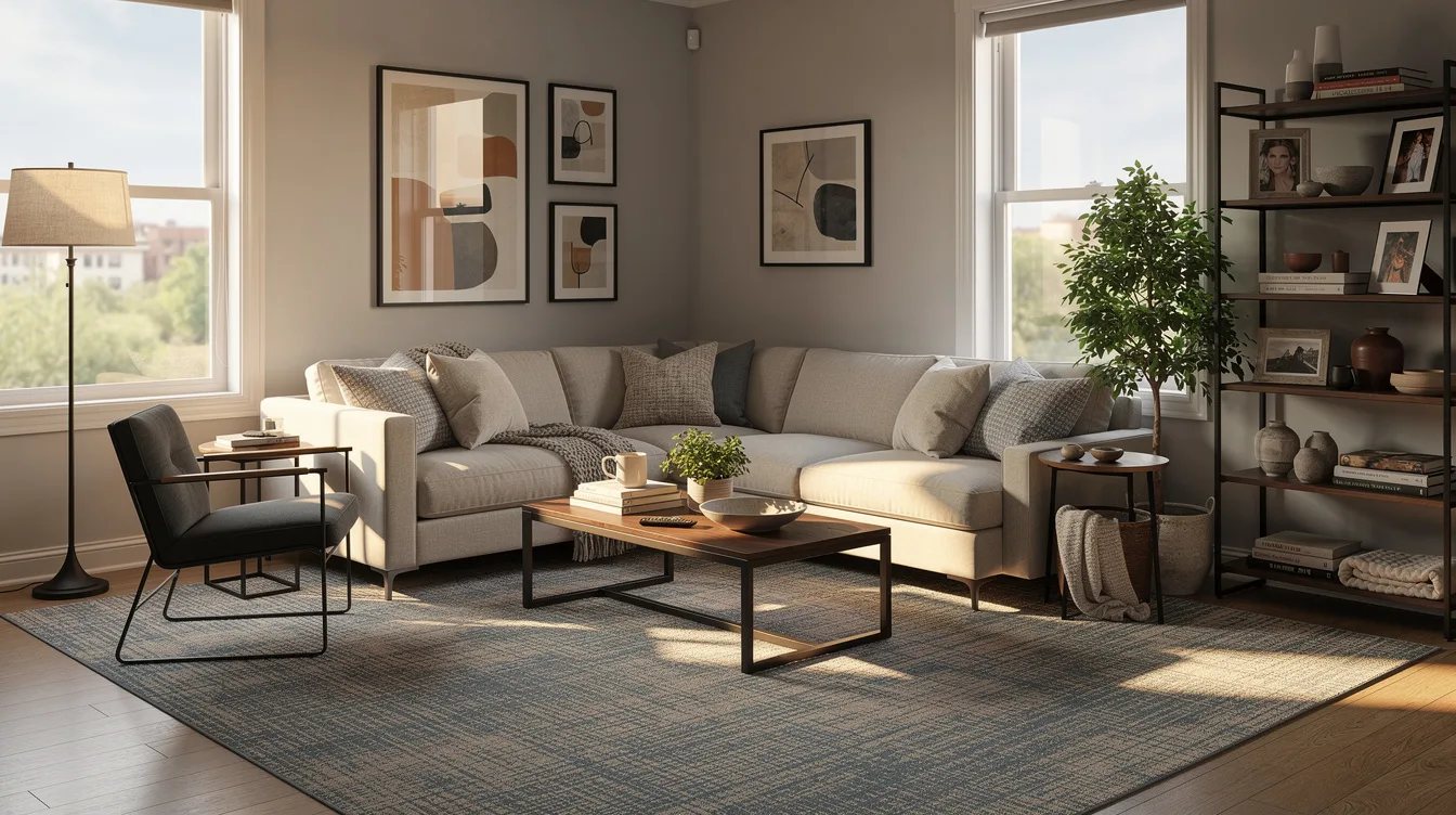 Use 10-by-14 Rugs for Big Sectionals