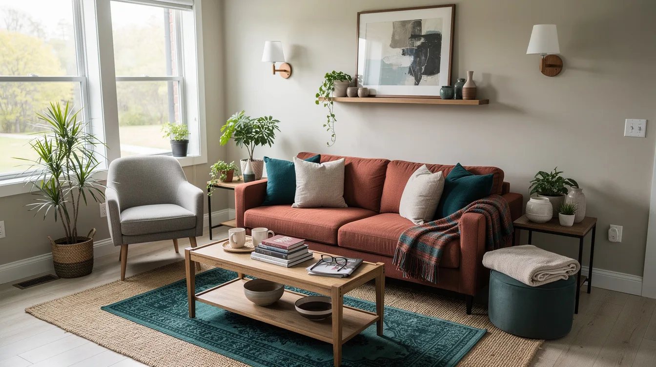 Anchor the Longest Wall With a Compact Loveseat