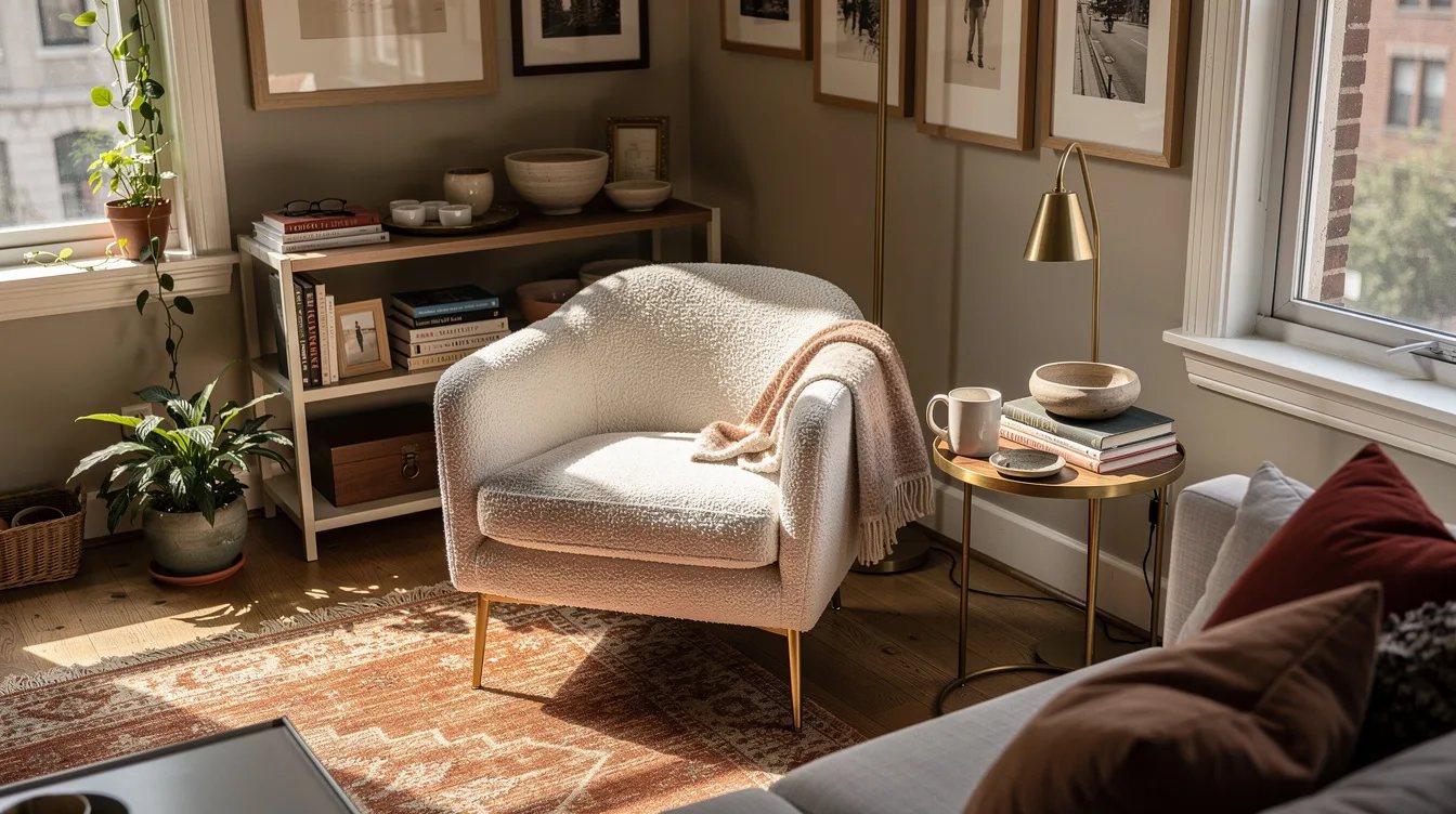 Add One Bouclé Chair, Then Stop