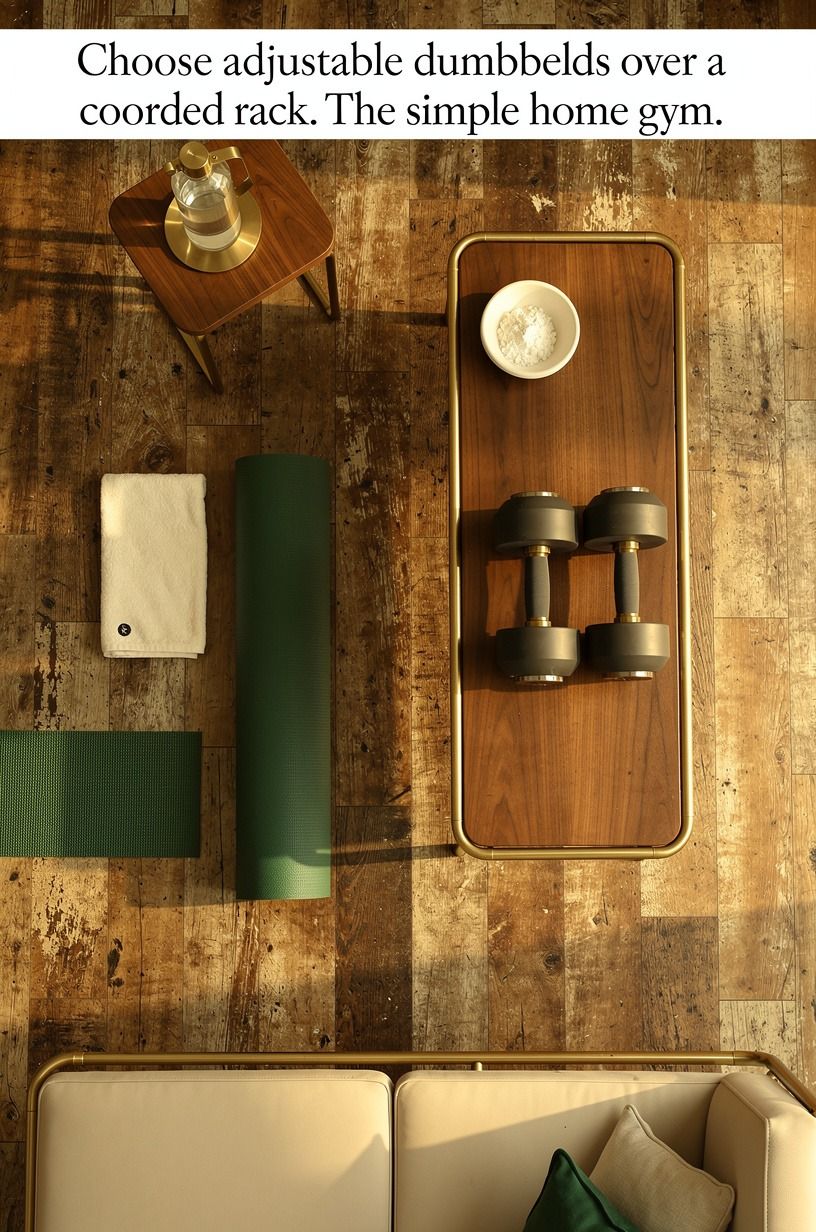 Choose adjustable dumbbells over a crowded rack