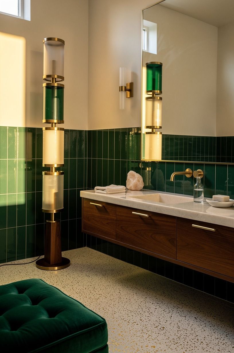 Build The Three-Height Light Stack around the glass