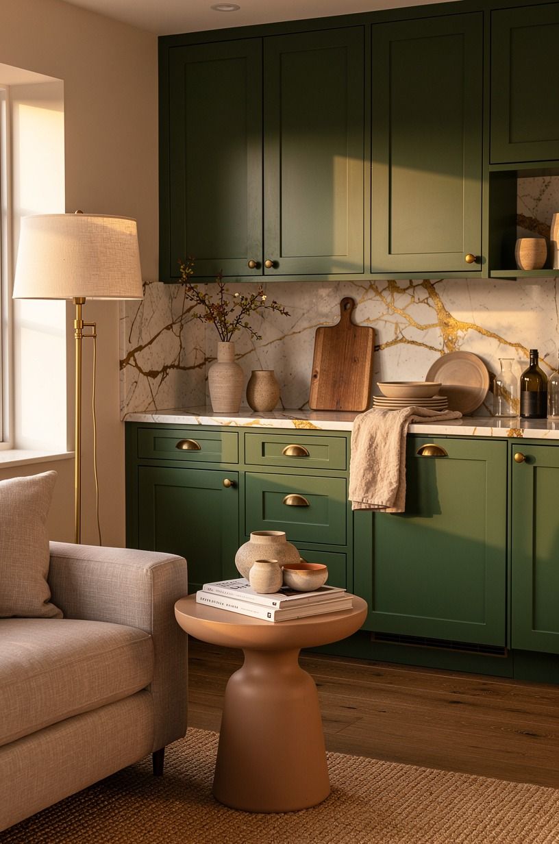 Choose Studio Green over plain black for a cottage anchor