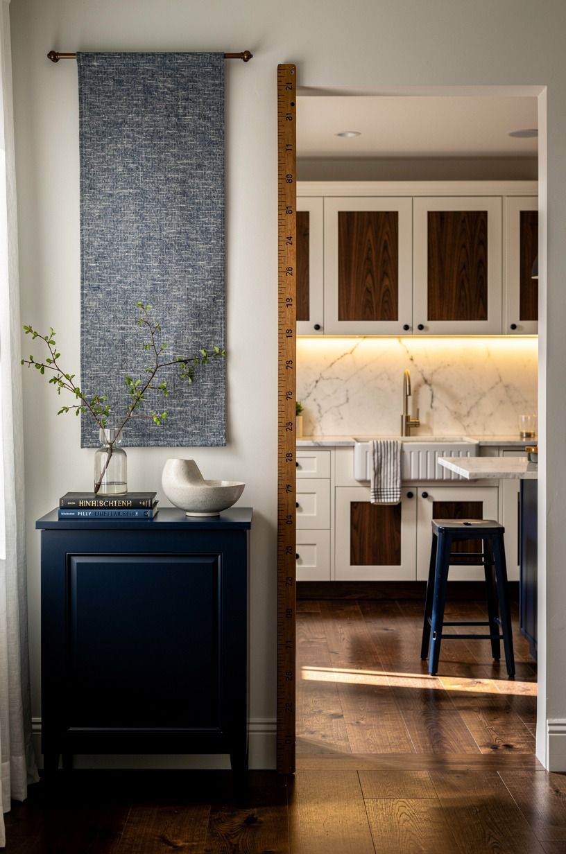 Hang a vintage-style runner through the 42-inch rule