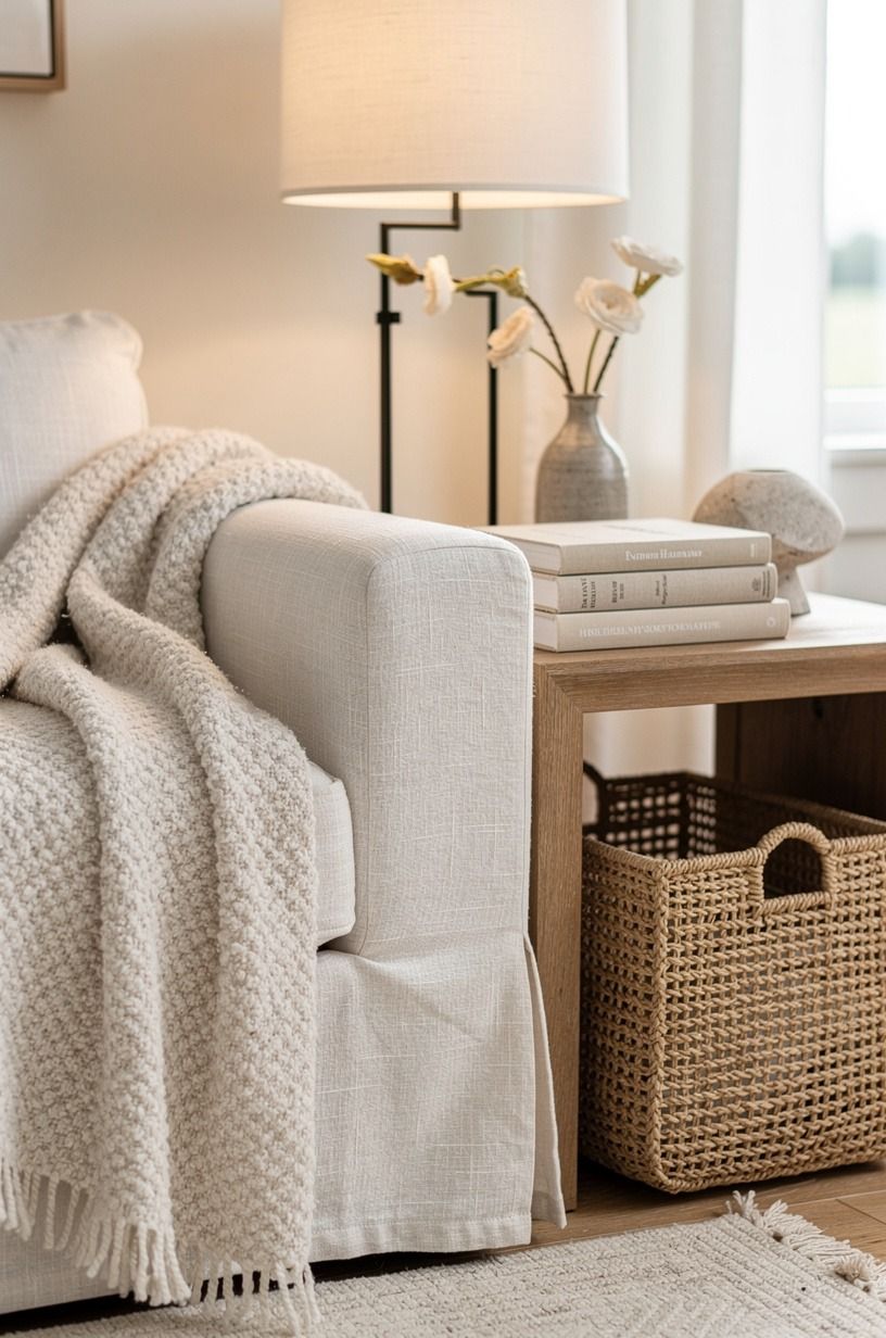 Layer a lived-in coastal style aesthetic with linen first