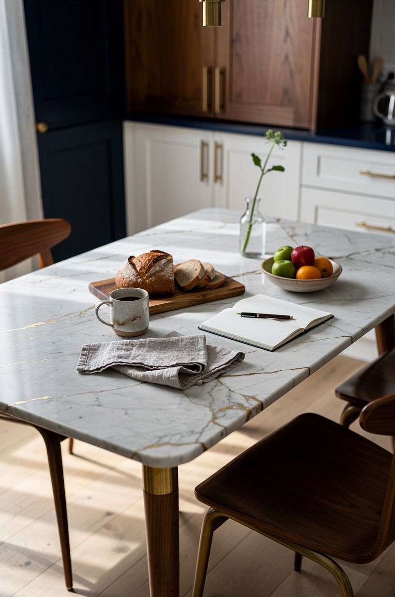 Style the tabletop like a morning ritual, not a display