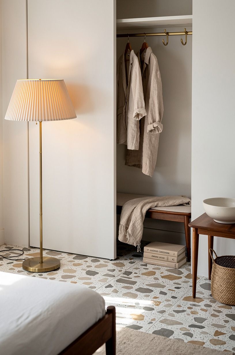 Swap a plain shade for a pleated silk lamp shade