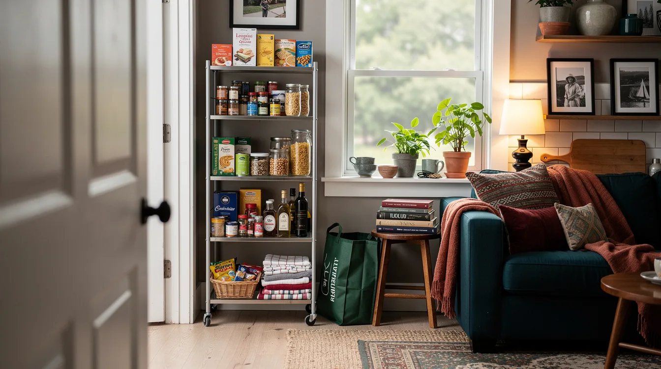 Send Pantry Overflow to the Rebrilliant 6-Tier Slim Cart