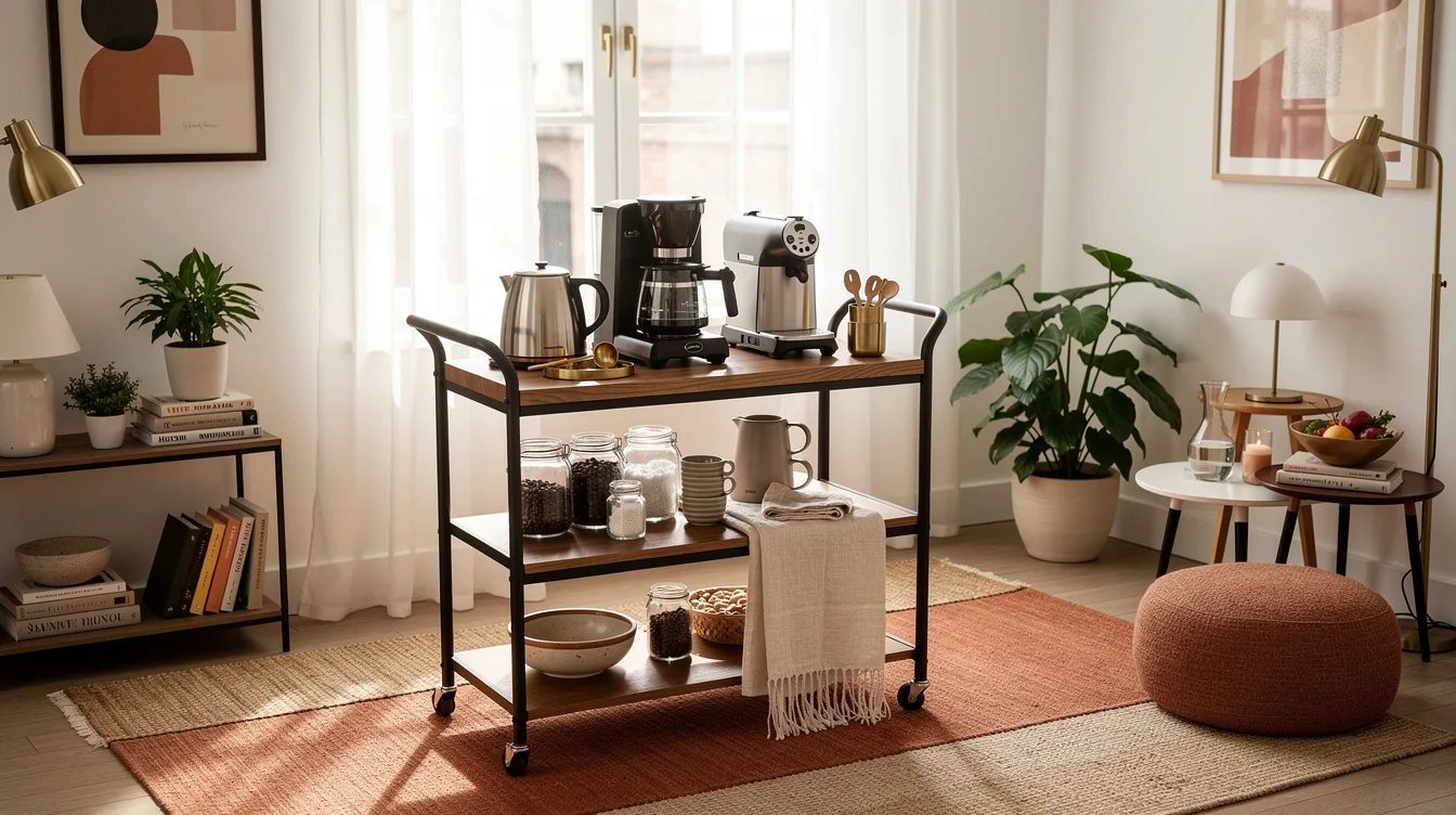 Run a Coffee Station on the VASAGLE Rolling Cart
