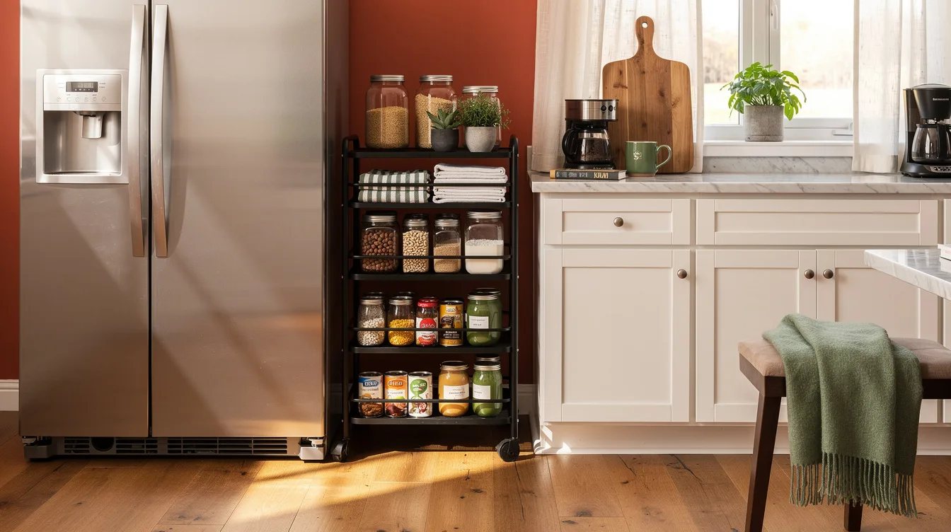 That 6-Inch Gap Beside Your Fridge Is Prime Kitchen Storage