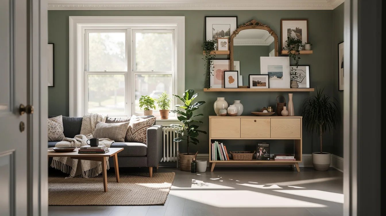 Layer a Mirror Behind the Frames, Not Beside Them