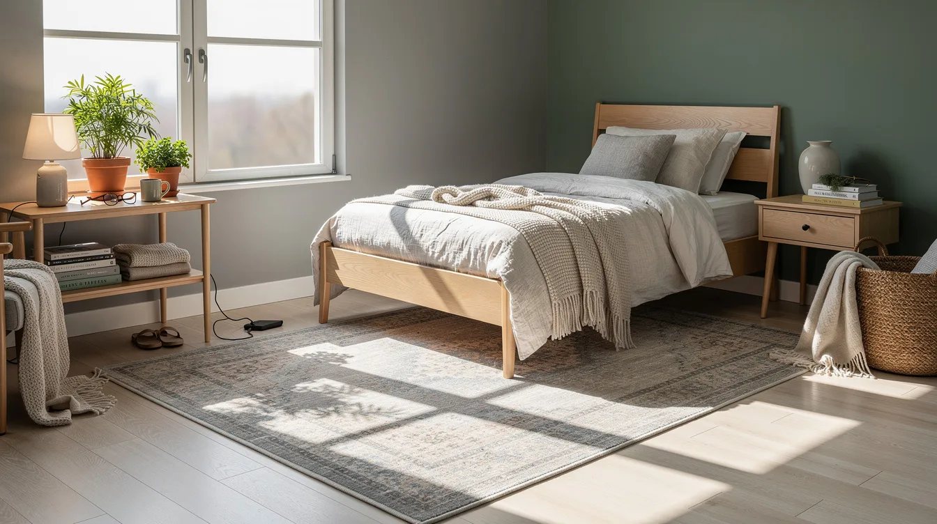 Turn a Twin Rug to Match the Bed