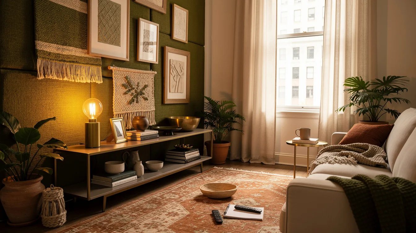 Warm Up Blank Walls With Olive Texture