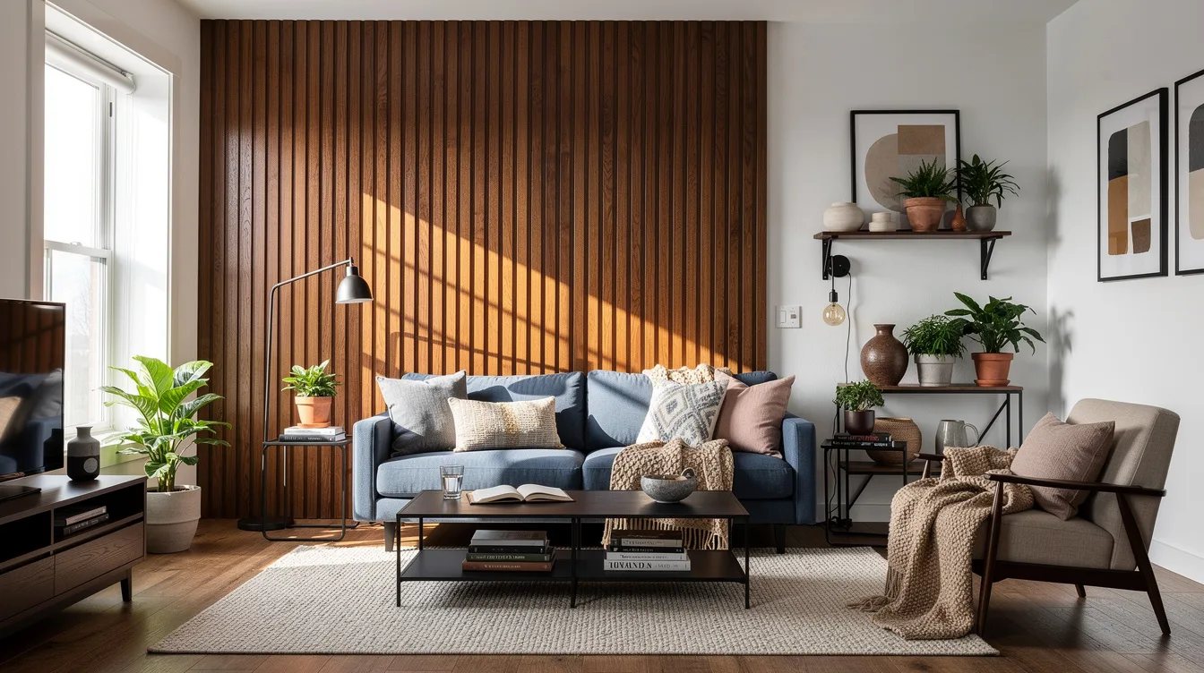 Bring In Walnut Through Slatted Panels