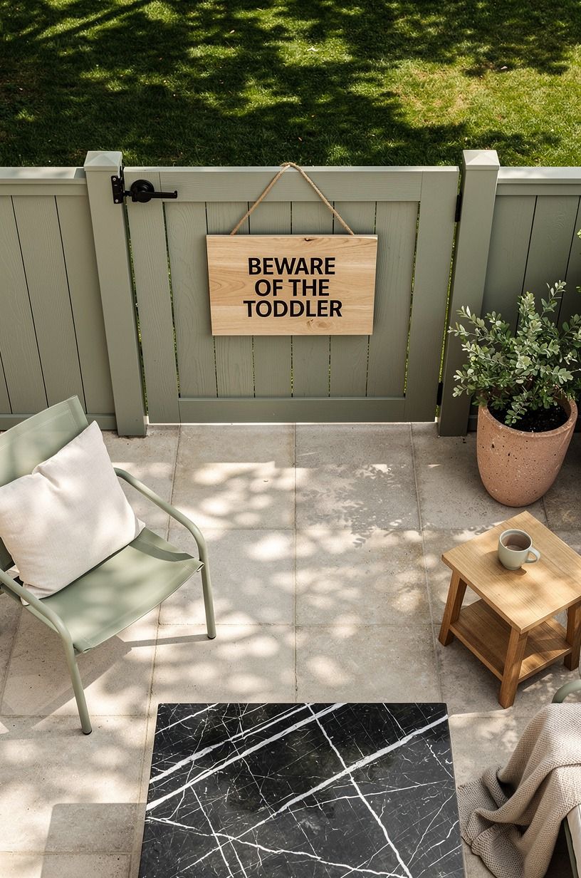 Hang a Beware of the Toddler Gate Sign
