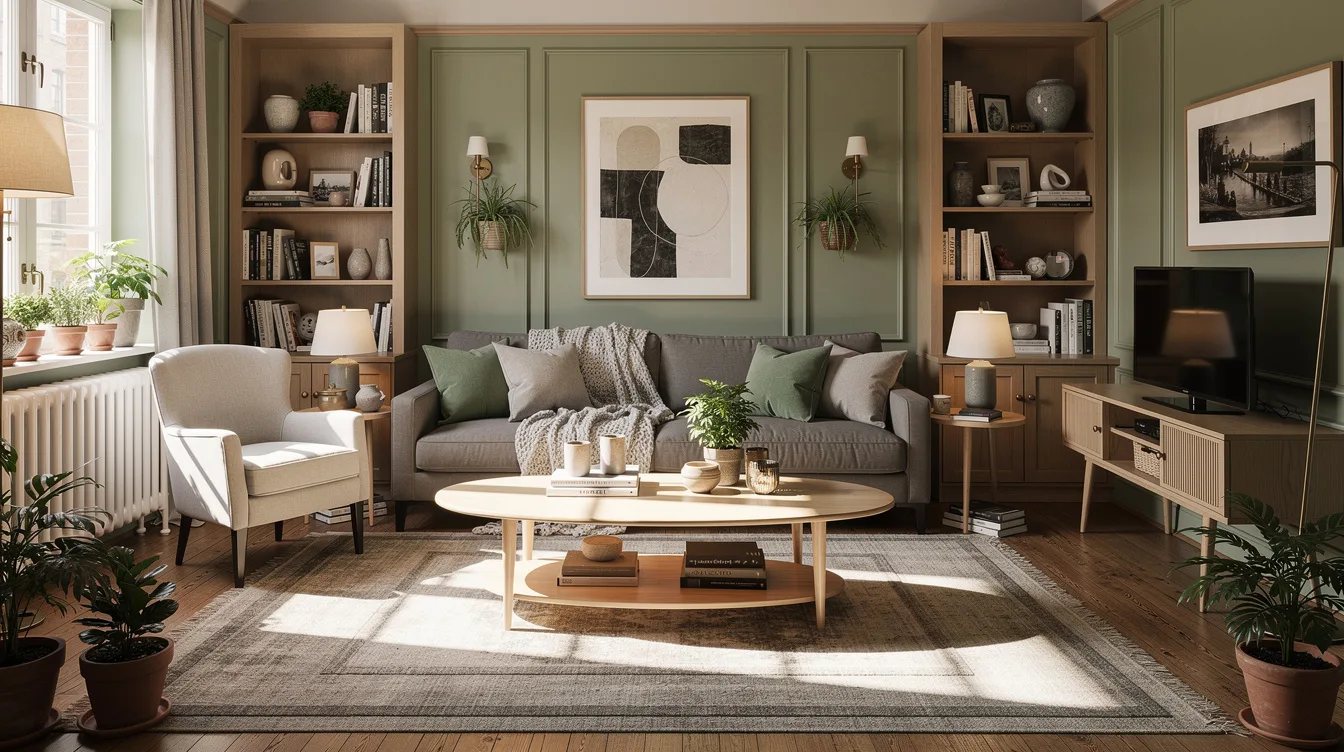 Use an Oval Table in a Tight Rectangle