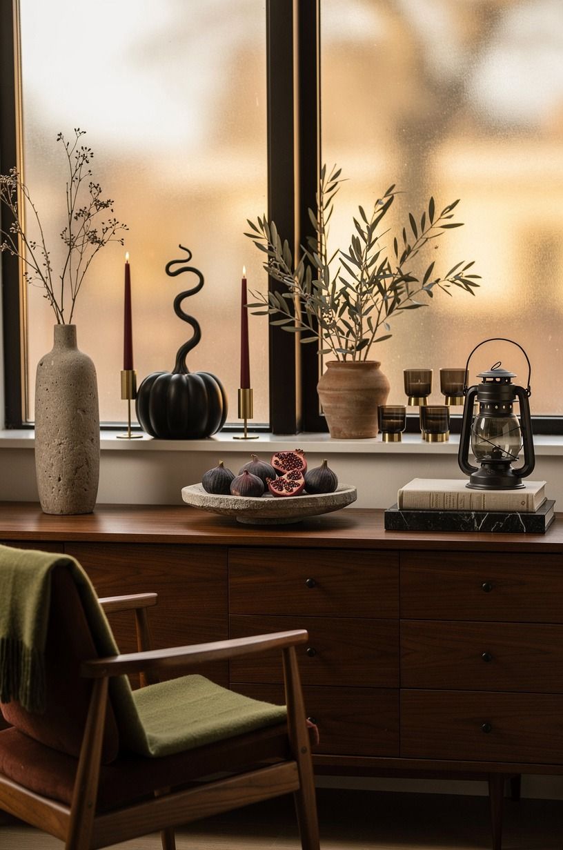 Use The Two-Wood Rule for a warmer sinister display