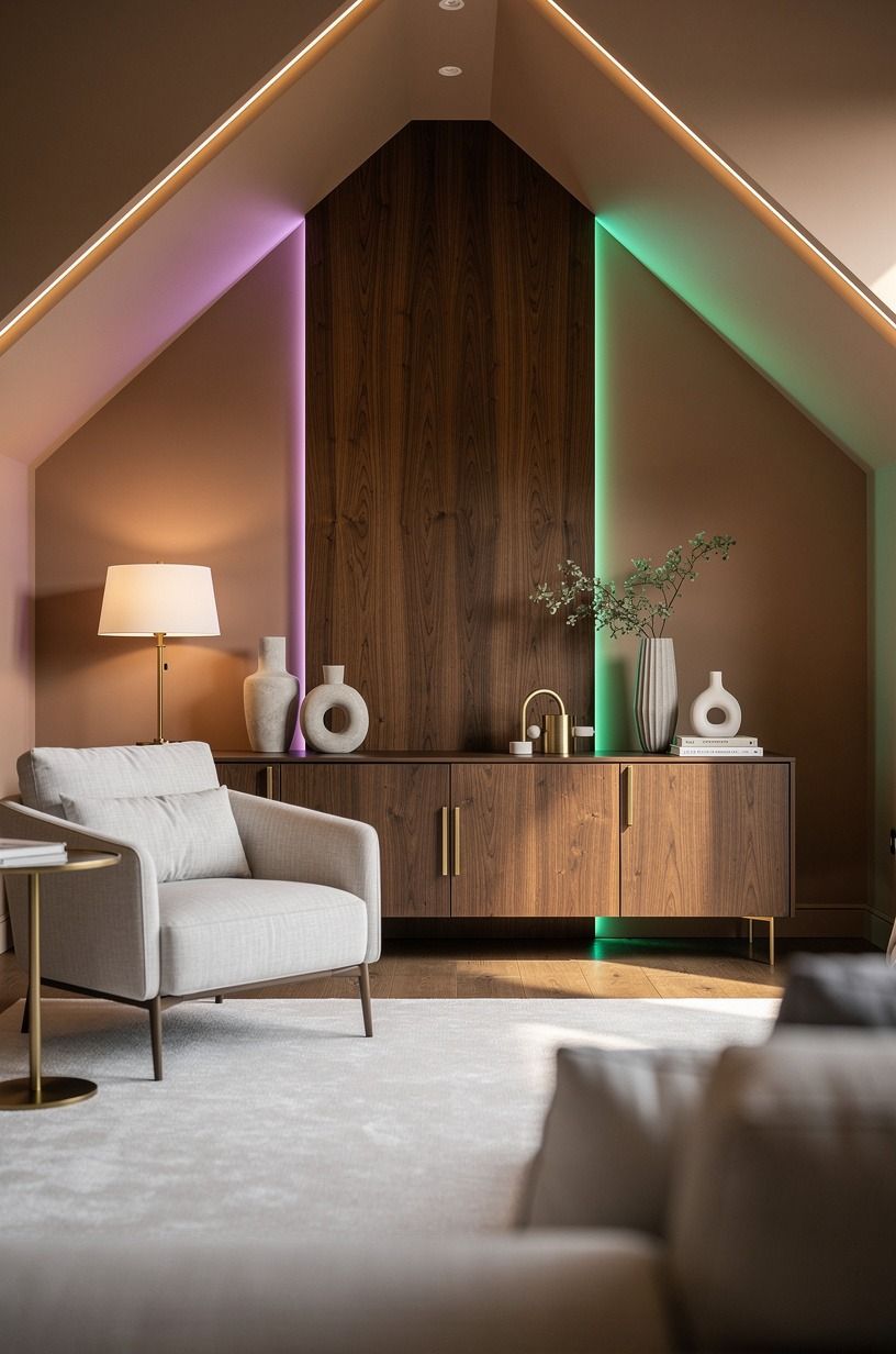Skip roofline lights and light the gables instead