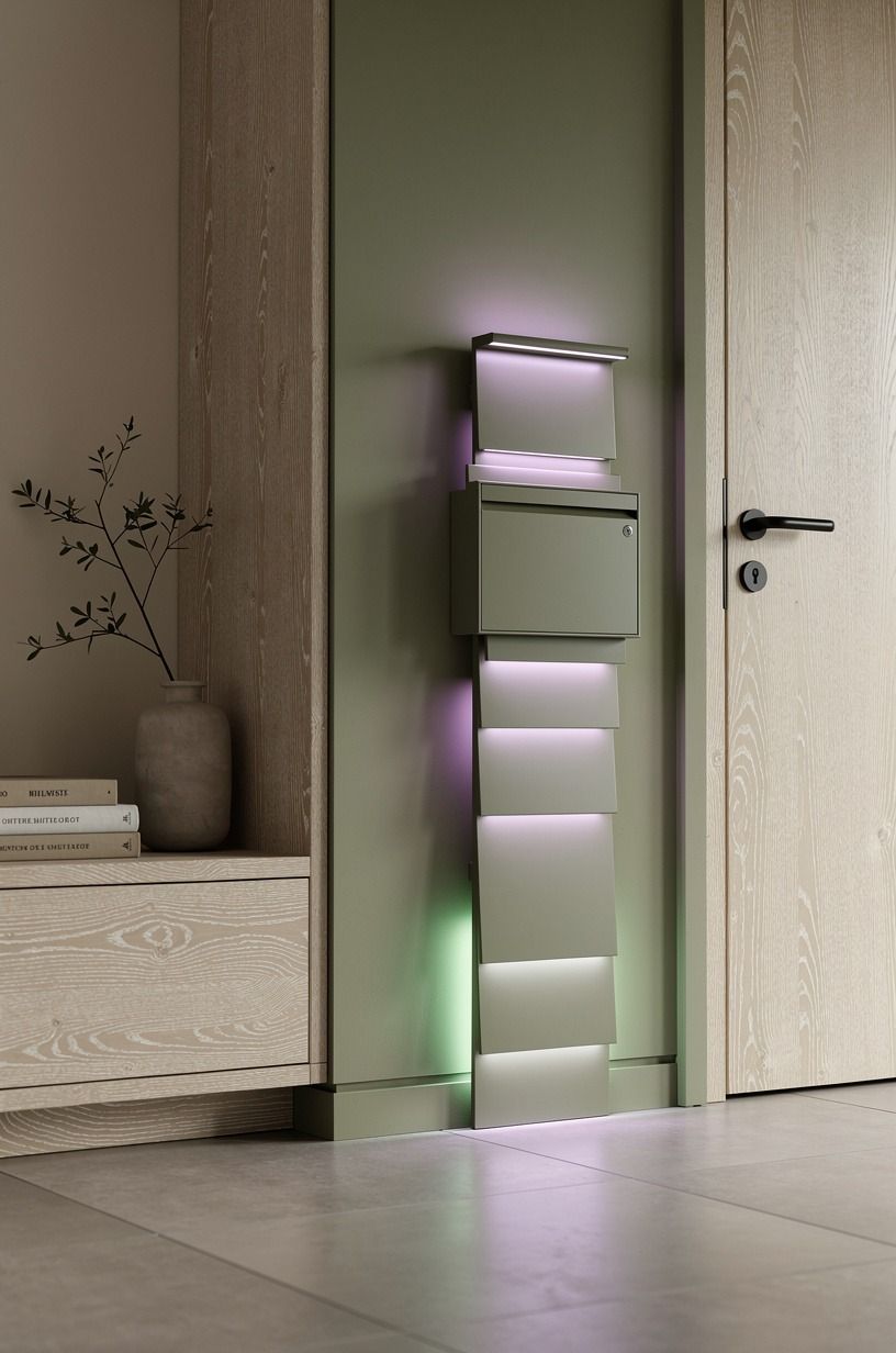 Try The Three-Height Light Stack around a mailbox