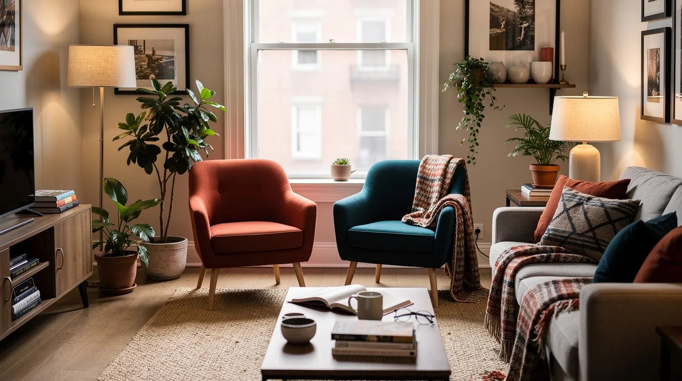 Use a Pair of Small Accent Chairs Instead of a Loveseat