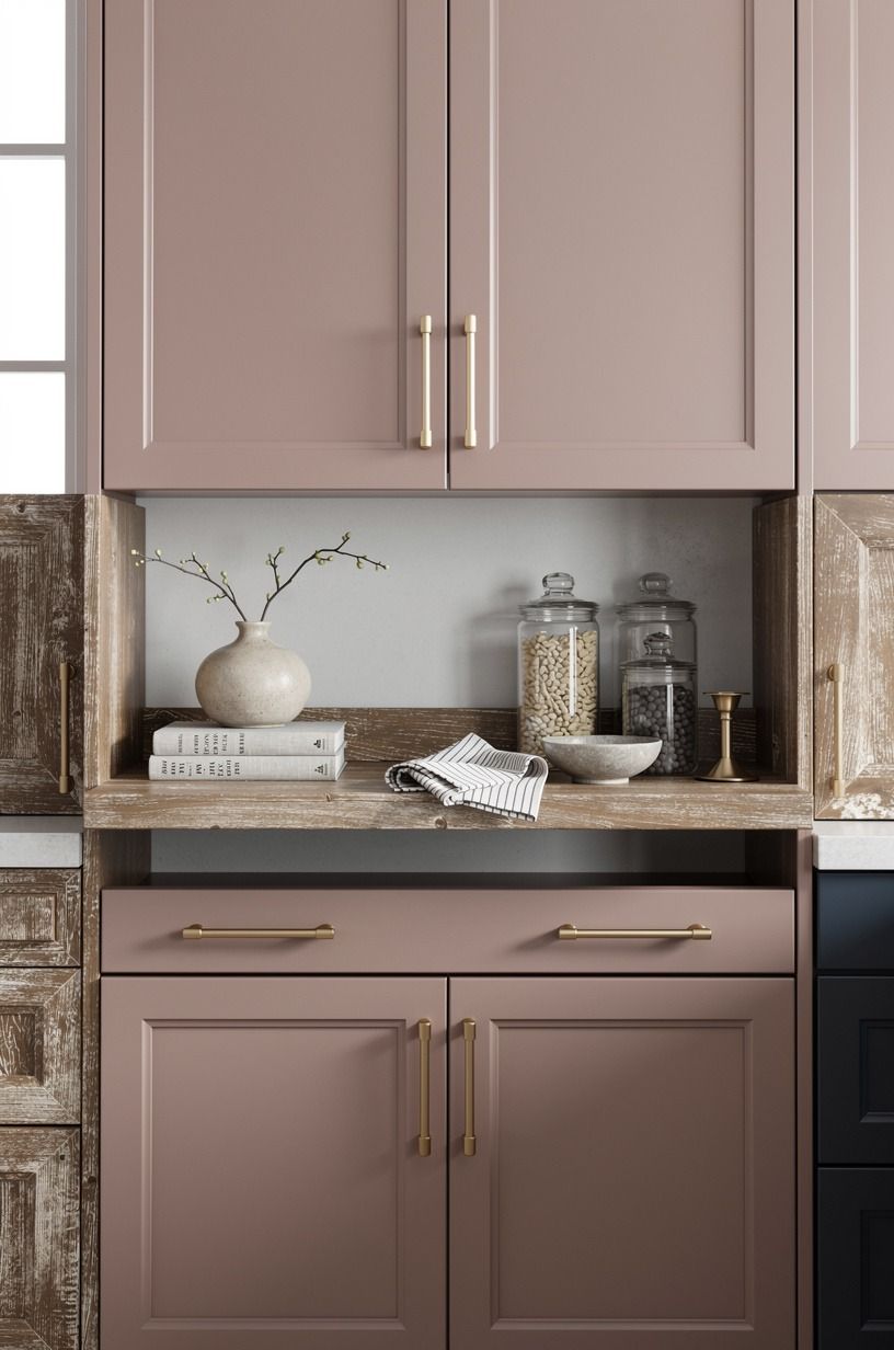 Float a narrow shelf through the 18-inch backsplash gap
