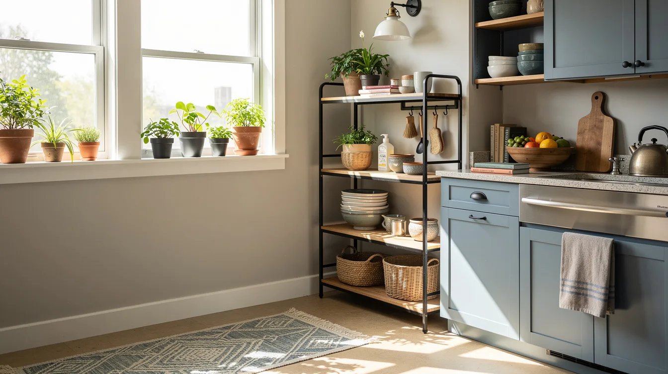 Fit a Compact Shelf Beside the Sink