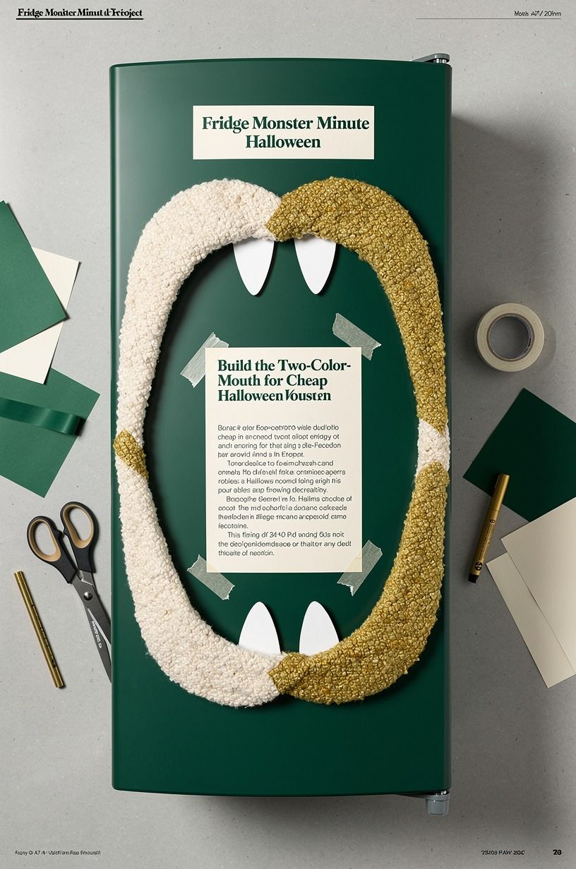 Build the Two-Color Mouth for Cheap Halloween Decorating