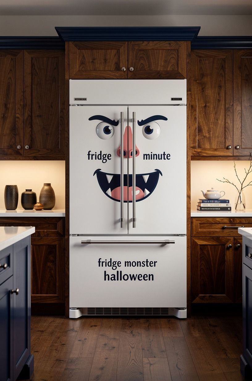Map the Refrigerator Monster Face Around the Handles