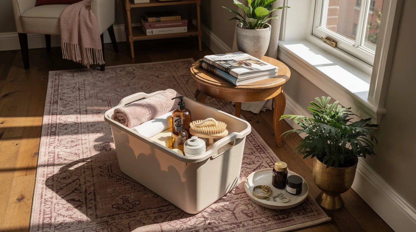 Carry Bathroom Supplies by the Handles