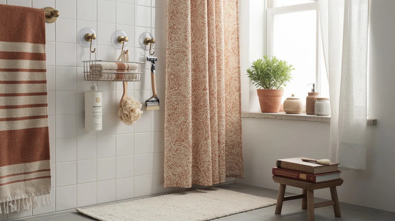 Hang Shower Tools From Suction Hooks