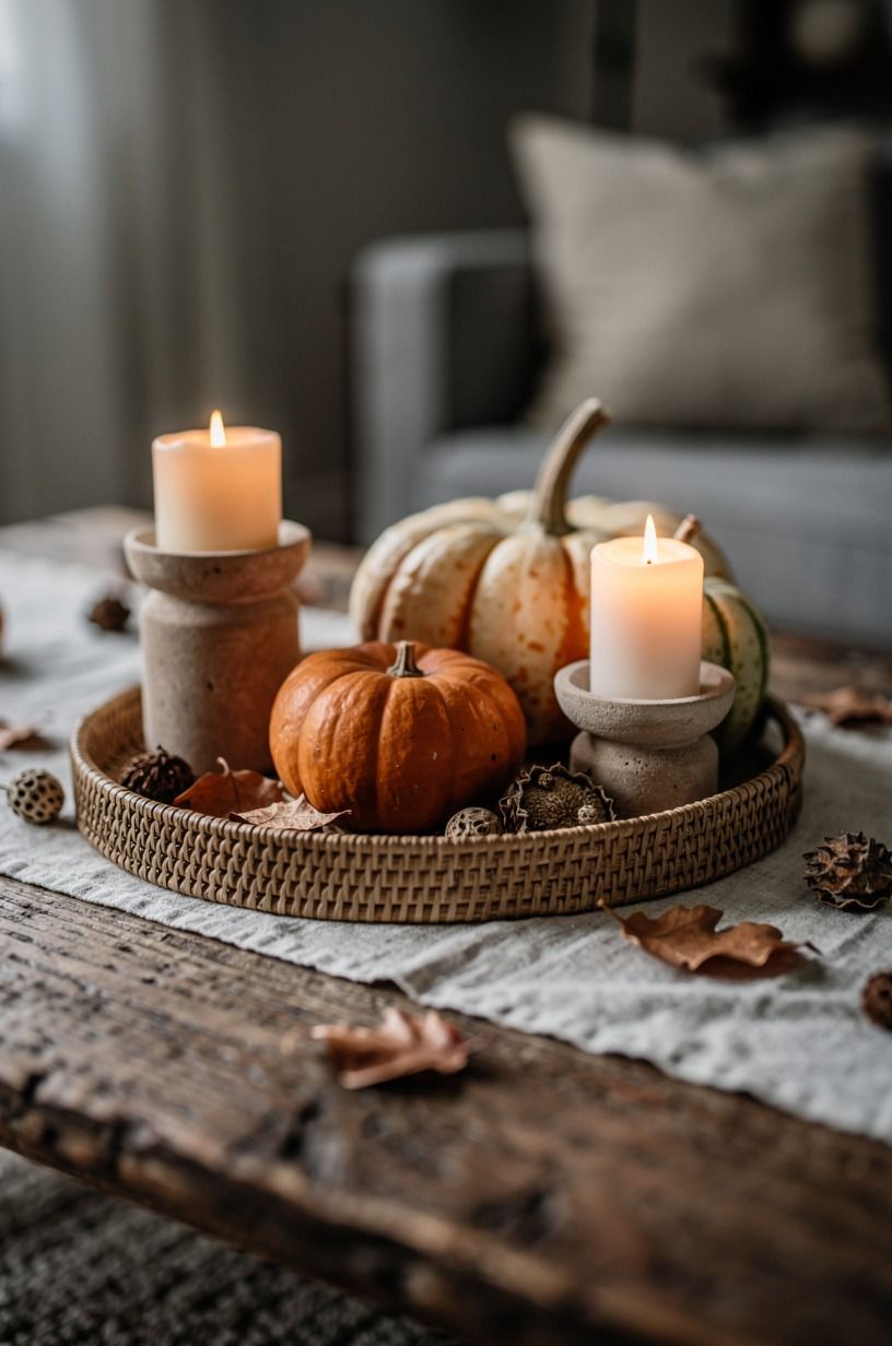 Choose Texture Over Plastic for Decorative Tray Autumn