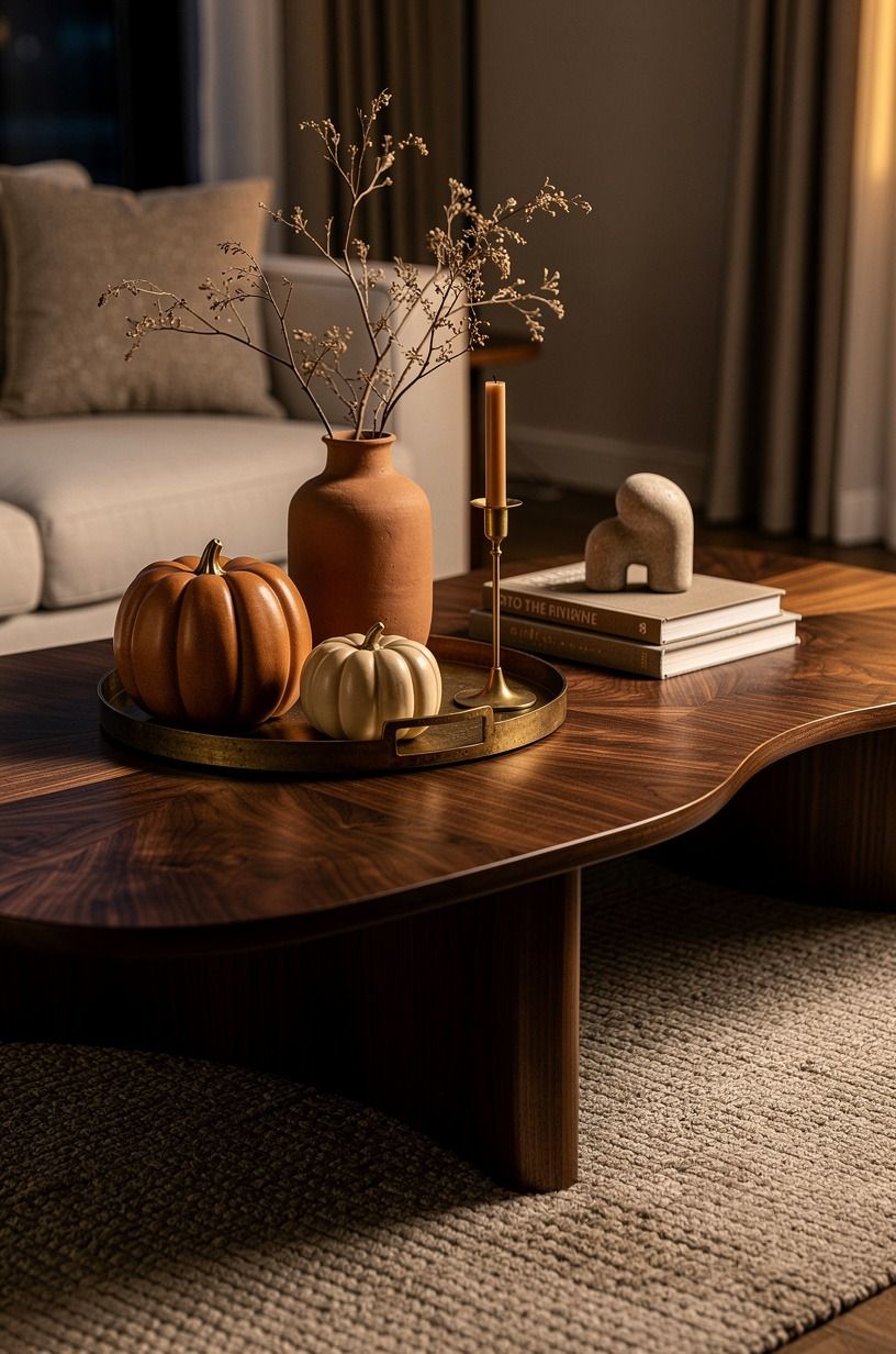 Turn the Seasonal Piece Toward the Room for Coffee Table Halloween Decor