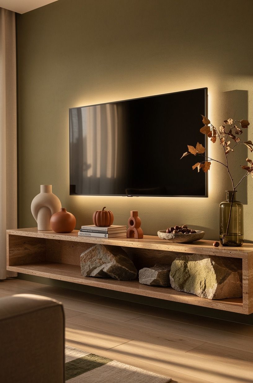 Create a low glow beside the TV