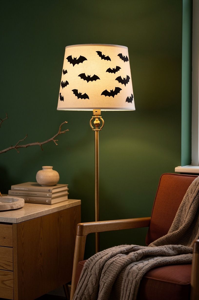 Frame Spooky Lighting DIY Bats With Unlacquered Brass