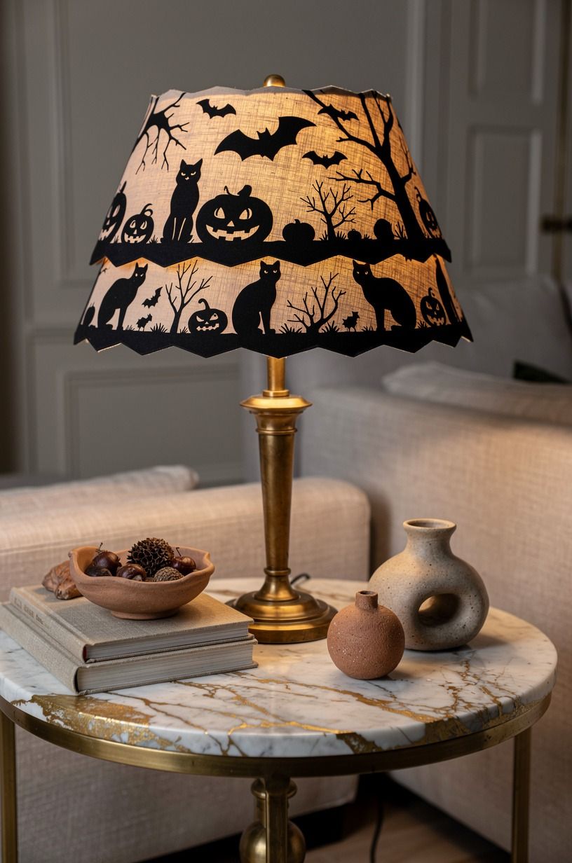 15 Halloween Lampshade Makeovers: Silhouettes, Fringe and Very Bad Ideas That Work