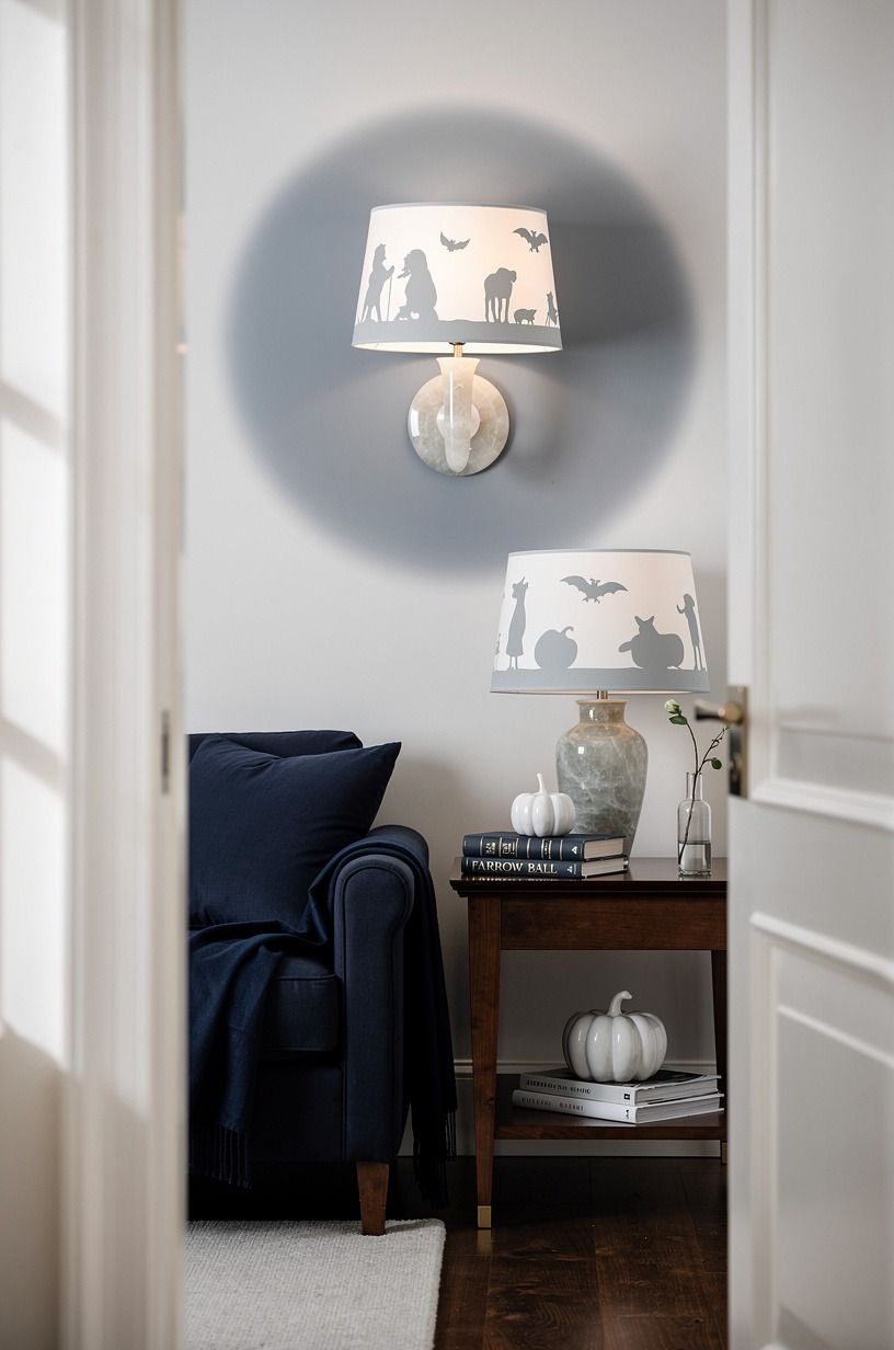 Swap Orange Glitter for a Farrow & Ball Pigeon Halo
