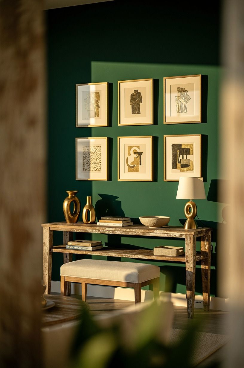 Hang temporary wall decor at 57 to 60 inches