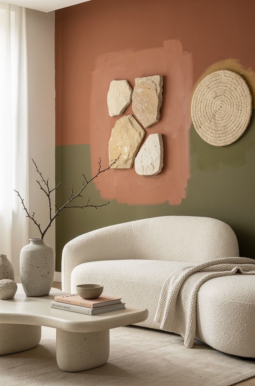 Paint around temporary wall decor