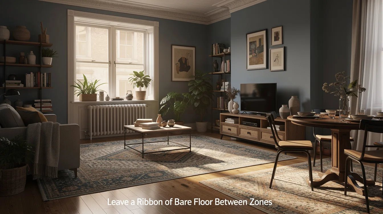 Leave a Ribbon of Bare Floor Between Zones