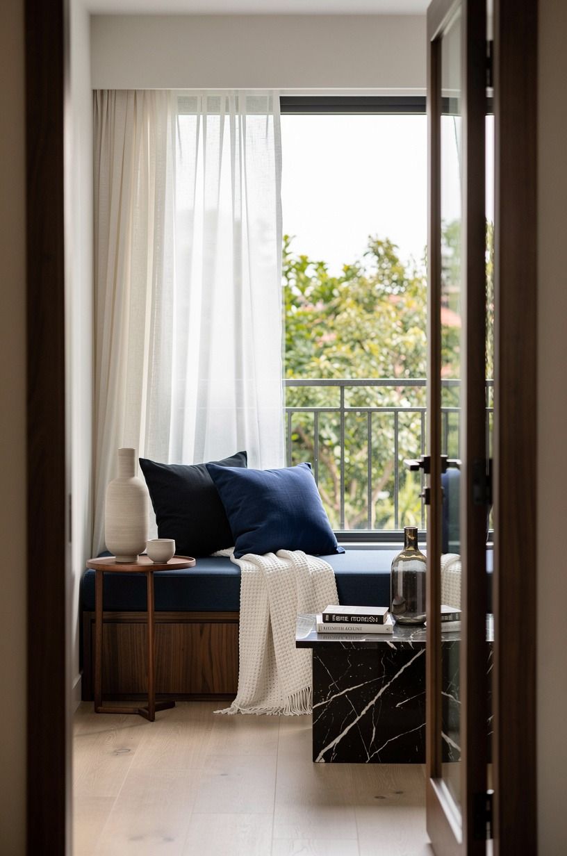 Mix Indoor and Outdoor Window Decorating