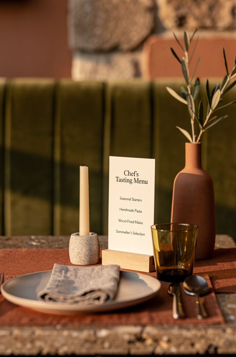 Frame a Mini Menu Card With the Three-Height Rule