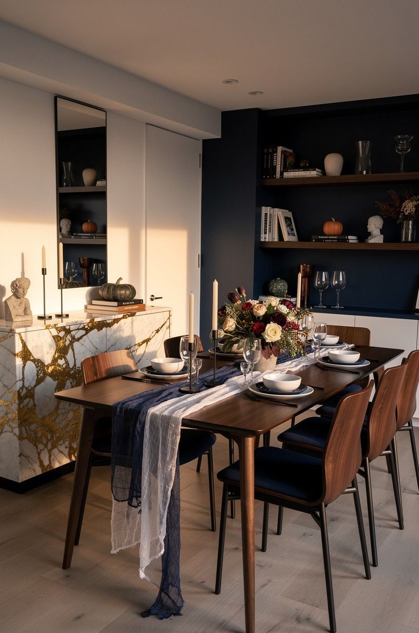 Hang a Soft Scarf for Halloween Dinner Party Ideas