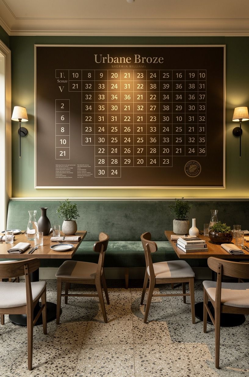 Paint a Numbered Seat Map With Sherwin-Williams Urbane Bronze