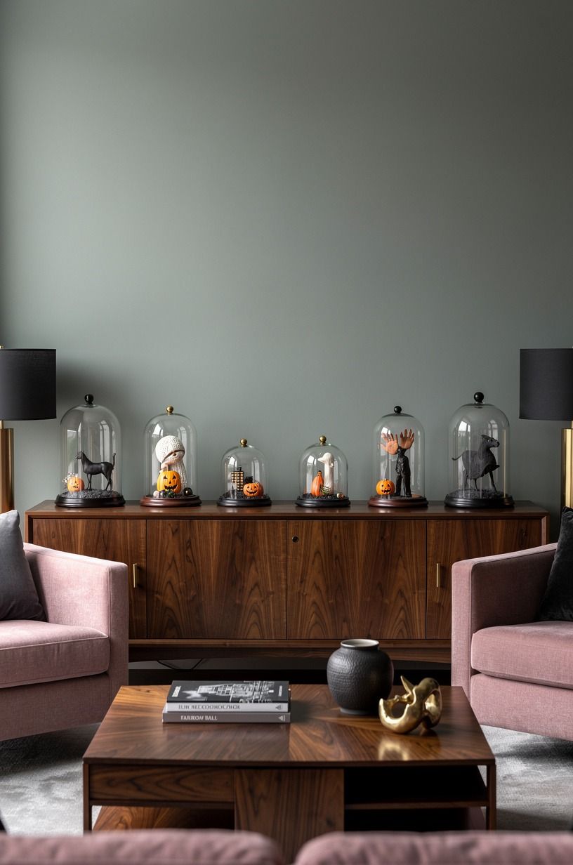 Paint the backdrop with Farrow and Ball Pigeon