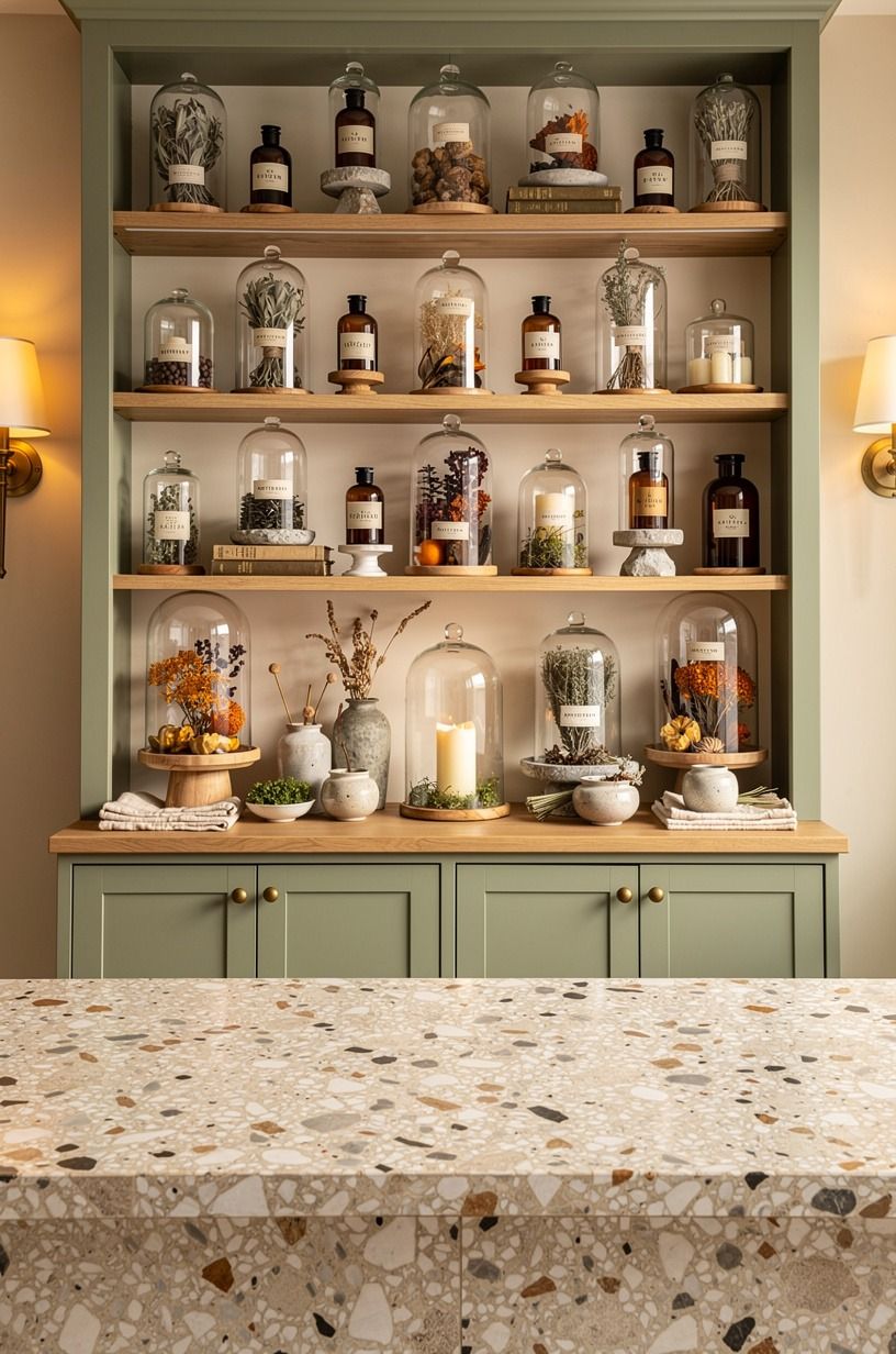 Swap plastic for a soft apothecary display