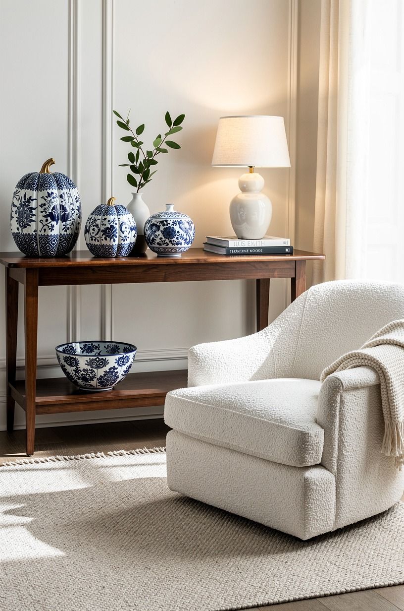 Brush a Blue-and-White Delft Motif