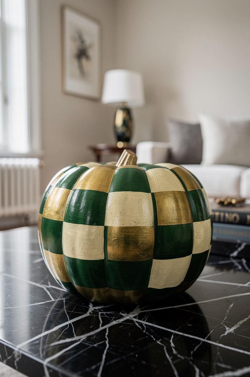 Build a Checkerboard Pumpkin