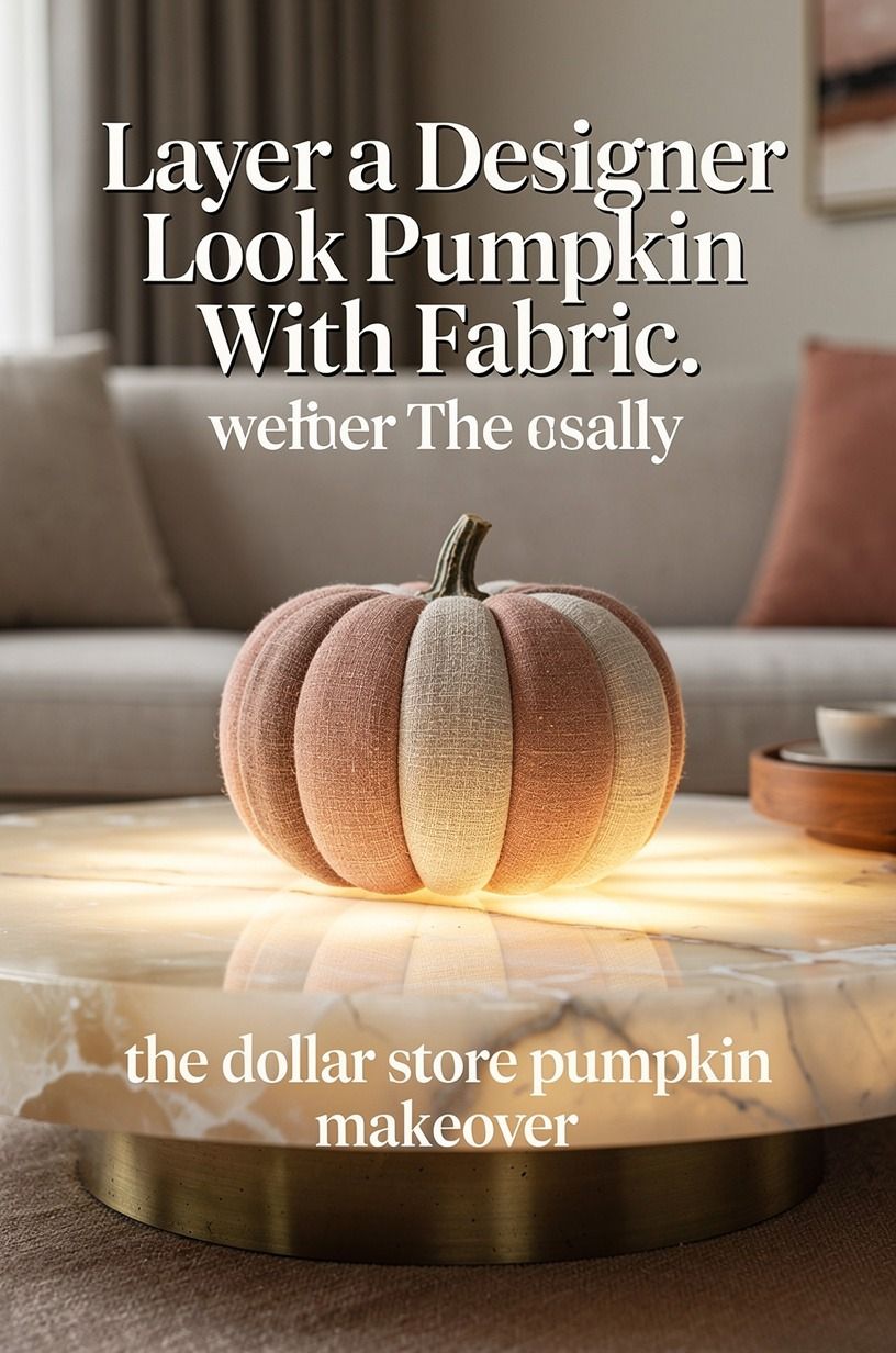 Layer a Designer Look Pumpkin With Fabric